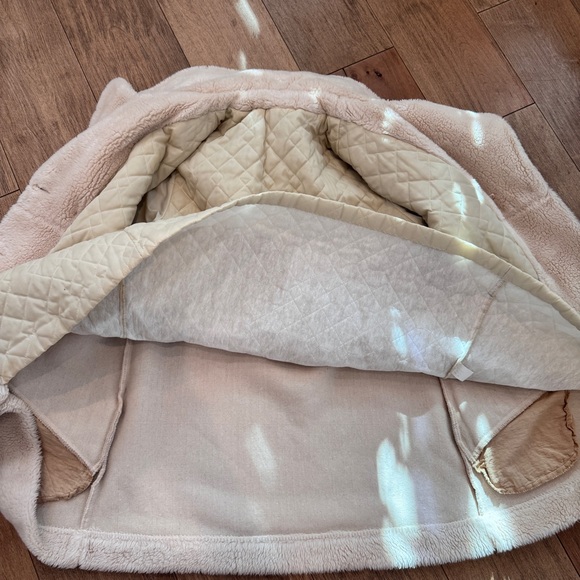 Faux Fur Coat Ivory & Gray Womens XL Vintage - Picture 8 of 14